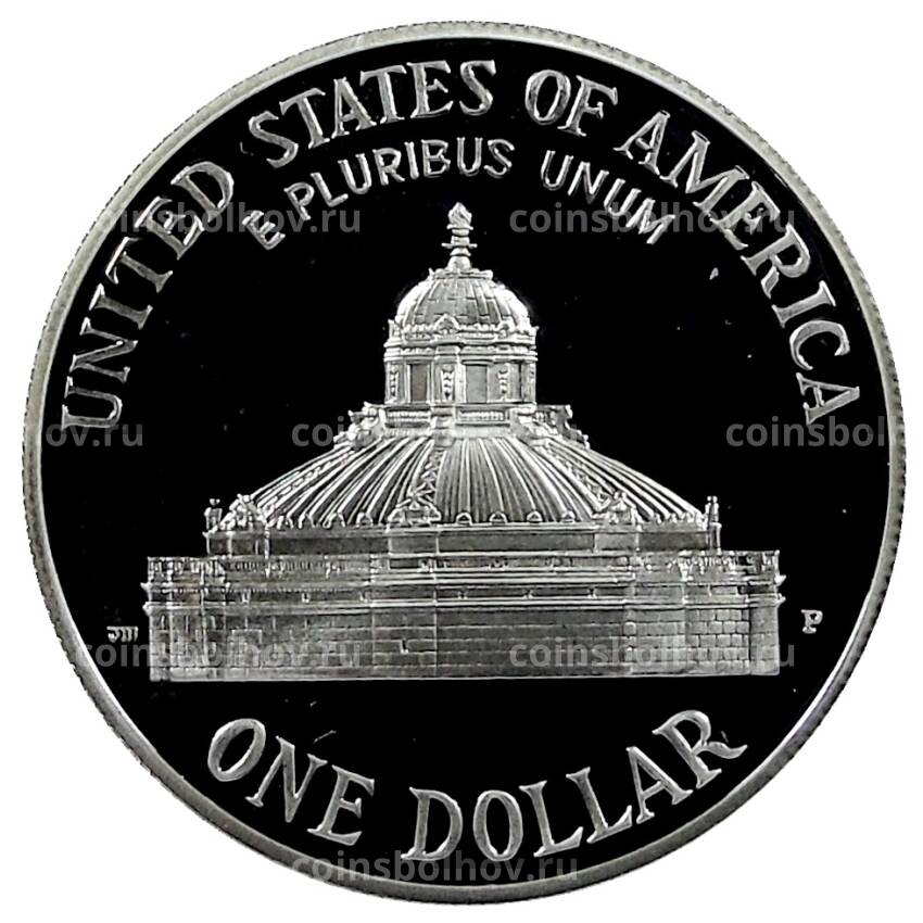 Монета 1 доллар 2000 года P США — 200 лет Библиотеке Конгресса (вид 2)