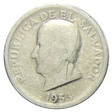Монета 25 сентаво 1953 года Сальвадор (аверс)