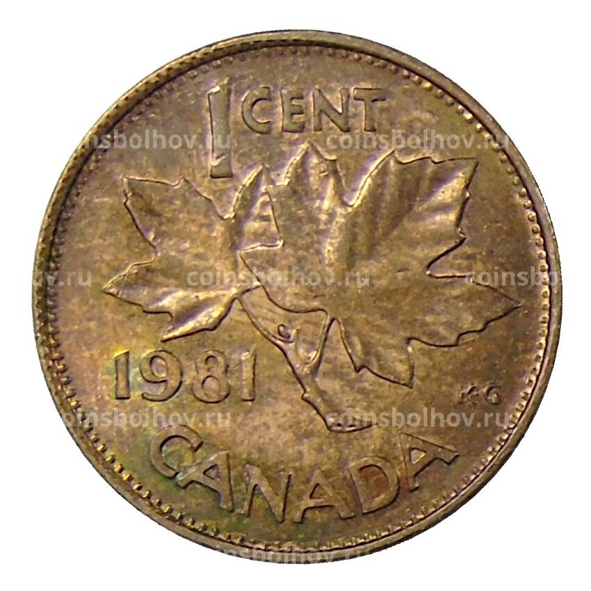 Монета 1 цент 1981 года Канада