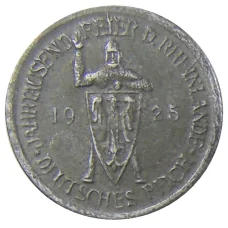 Жетон рекламный 5 рейхсмарок 1925 года Peter D.RHFINLANDE