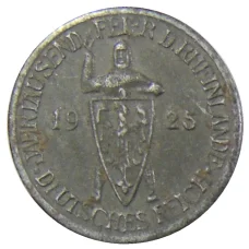 Жетон рекламный 3 рейхсмарки 1925 года Peter D.RHFINLANDE