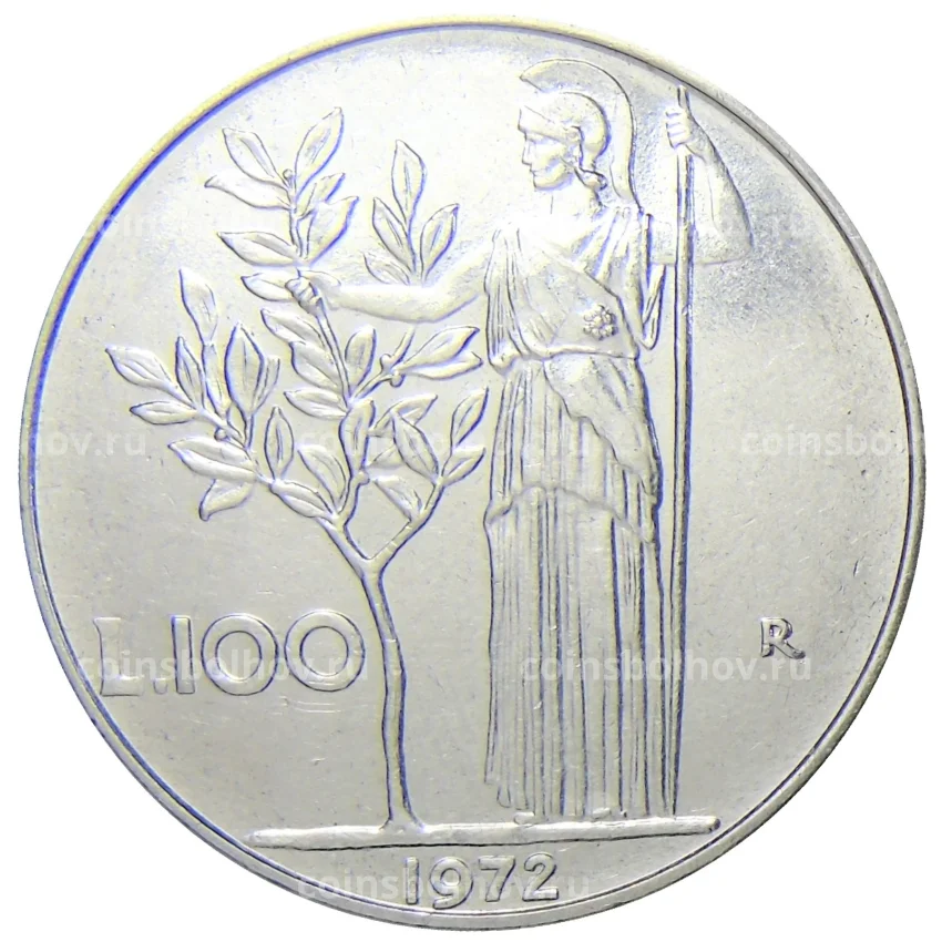 Монета 100 лир 1972 года Италия