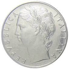 Монета 100 лир 1972 года Италия (реверс)