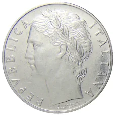 Монета 100 лир 1972 года Италия (реверс)