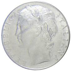 Монета 100 лир 1977 года Италия (реверс)