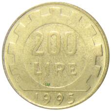 Монета 200 лир 1995 года Италия (аверс)