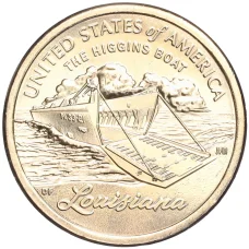 Монета 1 доллар 2023 года P США Американские инновации — Десантный катер (аверс)