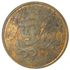 Монета 2 евроцента 1999 года Франция (аверс)