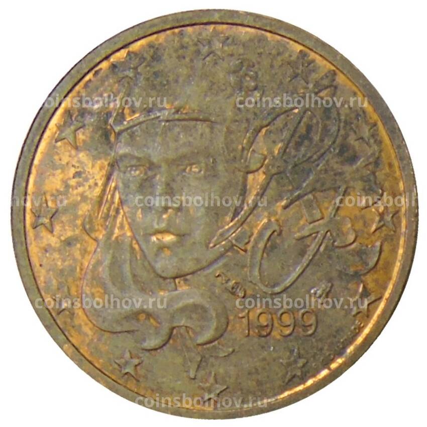 Монета 2 евроцента 1999 года Франция