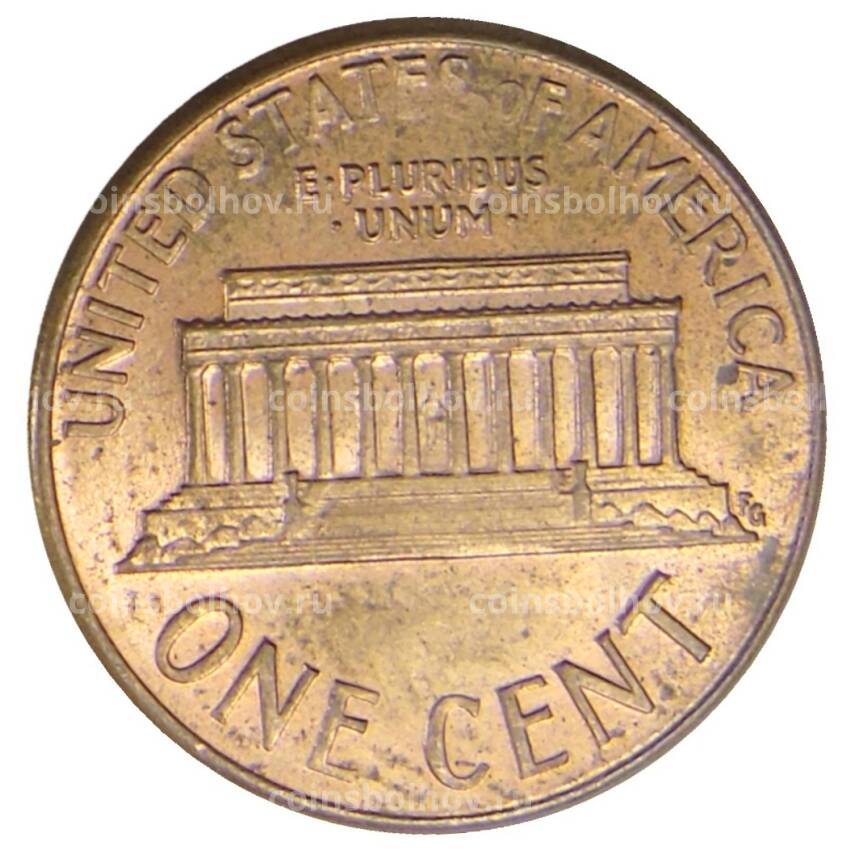 Монета 1 цент 1990 года D США (вид 2)