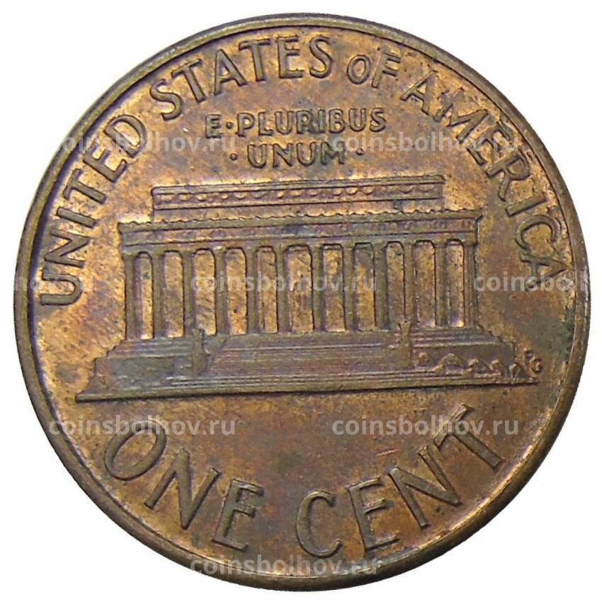 Монета 1 цент 1987 года США (вид 2)
