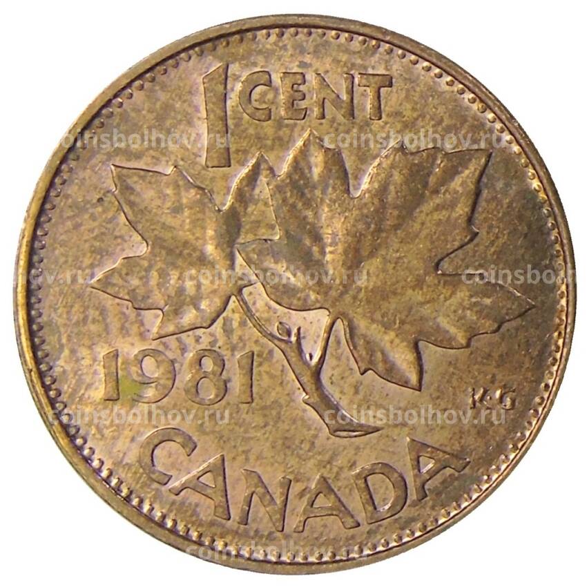 Монета 1 цент 1981 года Канада