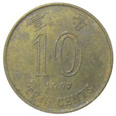 Монета 10 центов 1997 года Гонконг (аверс)