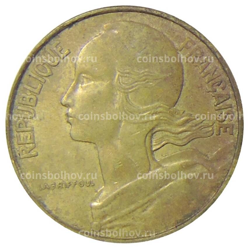 Монета 10 сантимов 1975 года Франция (вид 2)