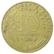 Монета 10 сантимов 1986 года Франция (аверс)