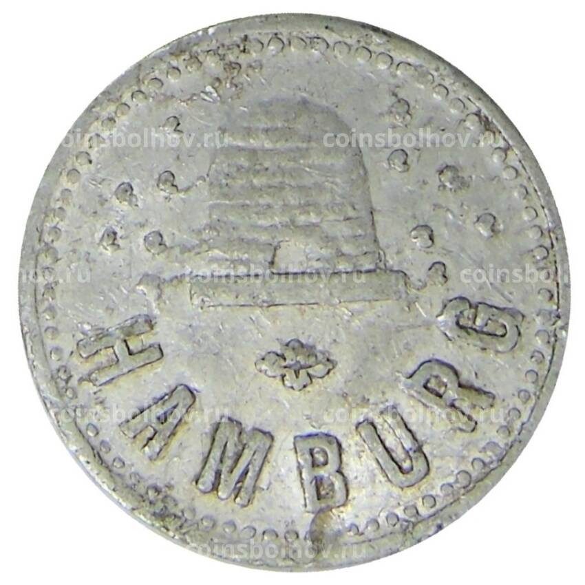 Монета Жетон платежный 1 пфенниг  Германия  — Гамбург (вид 2)
