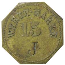 Монета Жетон платежный 15 марок Германия (аверс)
