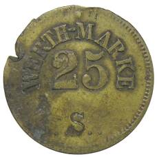 Монета Жетон платежный 25 марок Германия (аверс)