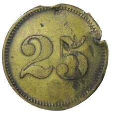 Монета Жетон платежный 25 марок Германия (реверс)