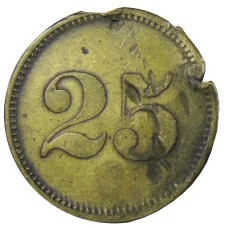 Монета Жетон платежный 25 марок Германия (реверс)