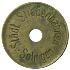 Монета Жетон на 1 поездку на трамвае Германия — город Золинген (аверс)
