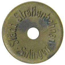 Монета Жетон на 1 поездку на трамвае Германия — город Золинген (аверс)