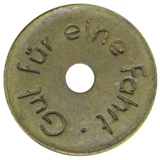 Монета Жетон на 1 поездку на трамвае Германия — город Золинген (реверс)