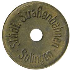 Монета Жетон на 1 поездку на трамвае Германия — город Золинген (аверс)