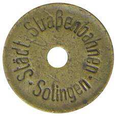 Монета Жетон на 1 поездку на трамвае Германия — город Золинген (аверс)