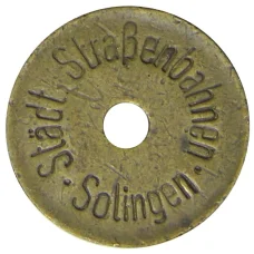 Монета Жетон на 1 поездку на трамвае Германия — город Золинген (аверс)