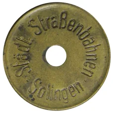 Монета Жетон на 1 поездку на трамвае Германия — город Золинген (аверс)