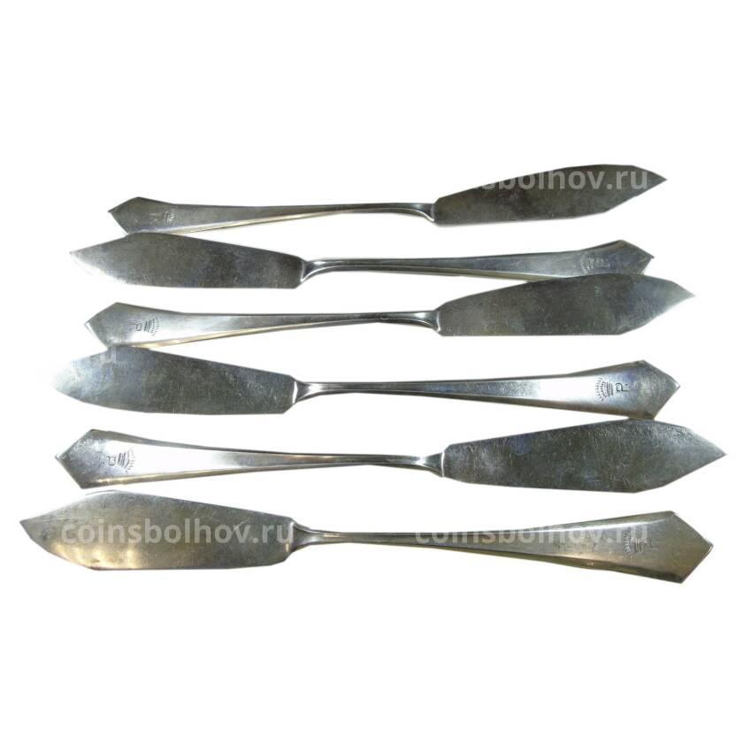 Нож серебряный для рыбы (набор из 6 предметов)