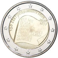 Монета 2 евро 2022 года Эстония —  150 лет Эстонскому литературному обществу (аверс)
