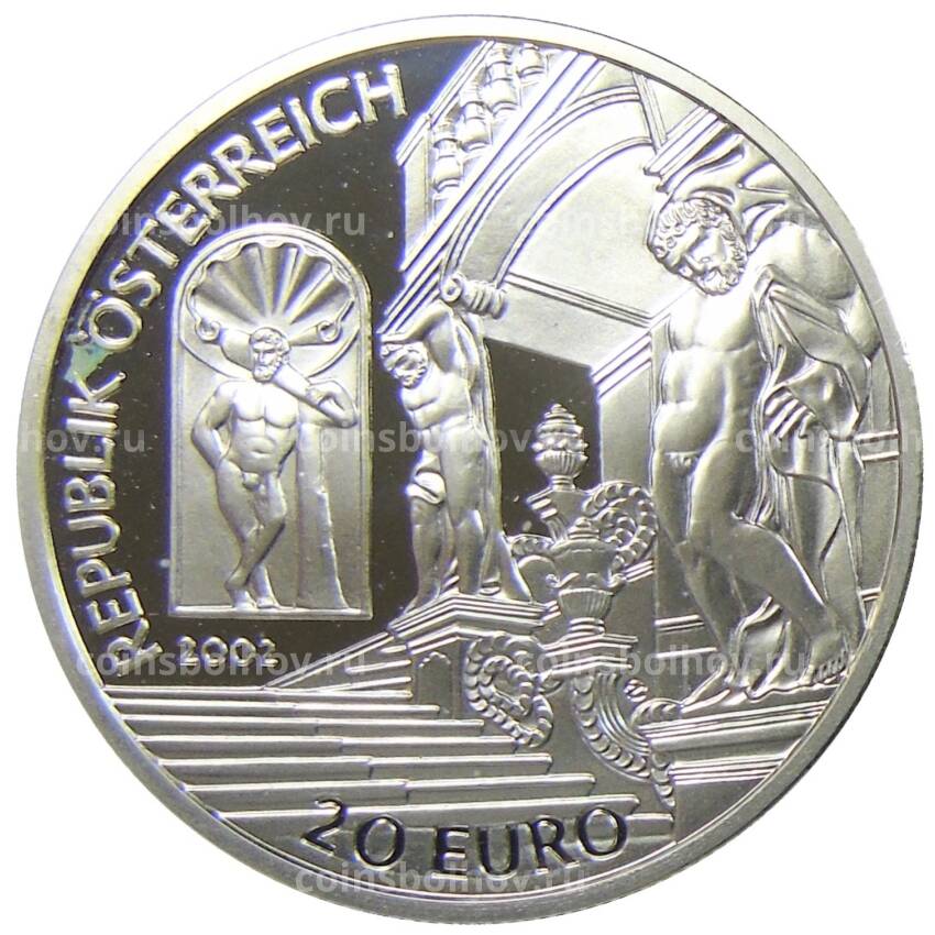 Монета 20 евро 2002 года Австрия —  Евгений Савойский (вид 2)
