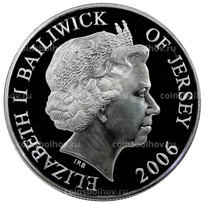 Монета 5 фунтов 2006 года Джерси — Ноэль Годфри Чавес (вид 2)