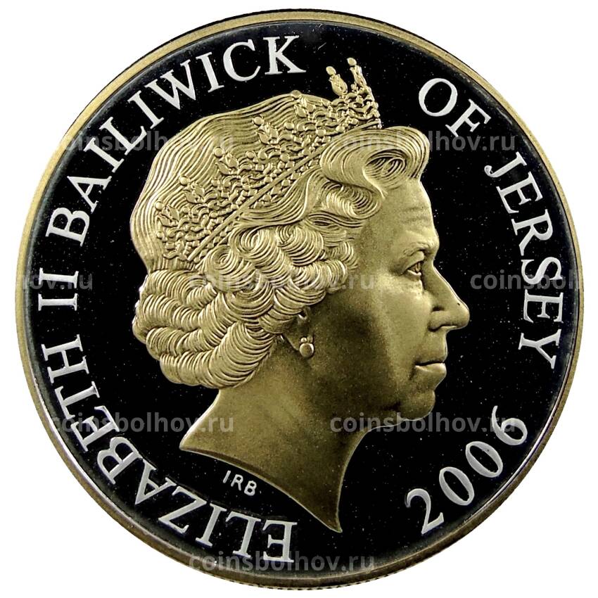 Монета 5 фунтов 2006 года Джерси — 80 лет со дня Рождения Королевы (вид 2)