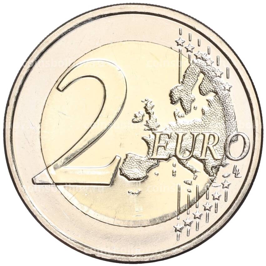 Монета 2 евро 2023 года Италия —  100 лет Военно-воздушным силам (вид 2)