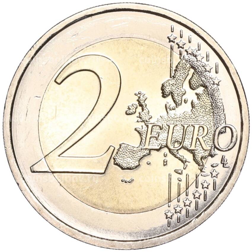 Монета 2 евро 2023 года Люксембург —  175 лет Палате депутатов и Первой Конституции (вид 2)