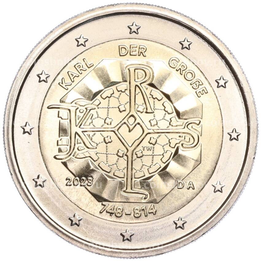 Монета 2 евро 2023 года A Германия —  1275 лет со дня рождения Карла Великого