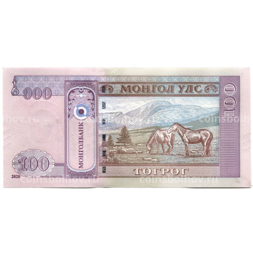 Банкнота 100 тугриков 2020 года Монголия (вид 2)