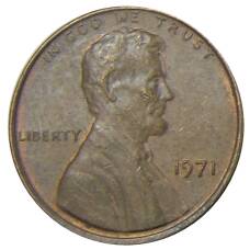 Монета 1 цент 1971 года США (аверс)
