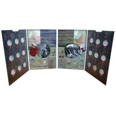 Альбом-планшет для монет  номиналом 5 рублей 2015 года серия  «70 лет Победы в ВОВ» (вид 2)