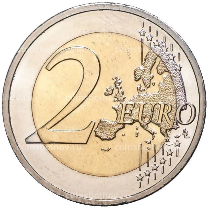 Монета 2 евро 2011 года Нидерланды —  500 лет издания книги «Похвала глупости» Эразма Роттердамского (вид 2)