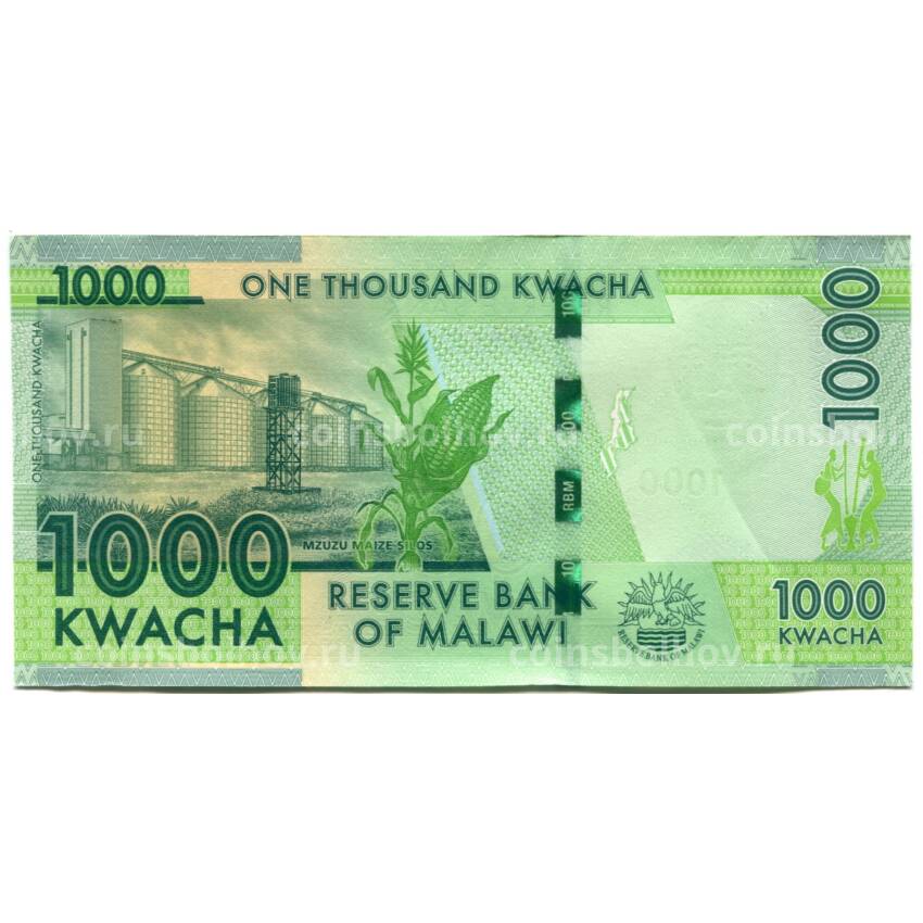 Банкнота 1000 квача 2021 года Малави (вид 2)