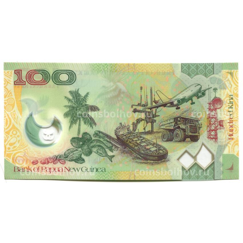 Банкнота 100 кина 2013 года Папуа — Новая Гвинея (вид 2)