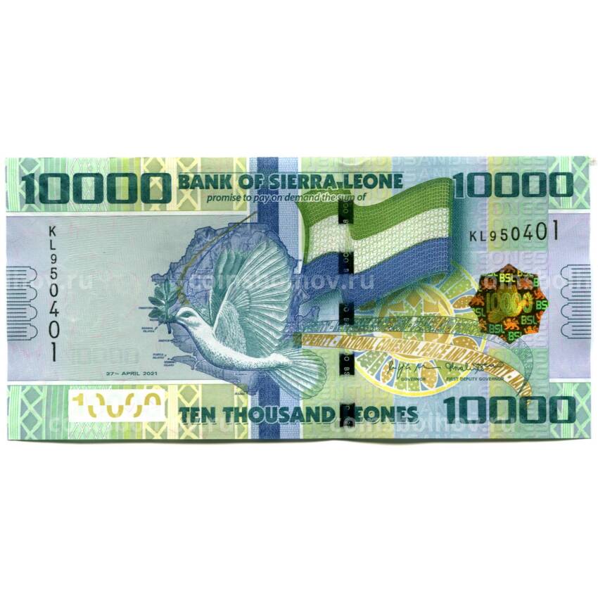 Банкнота 10000 леоне 2021 года Сьерра-Леоне