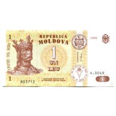 Банкнота 1 лей 1999 года Молдавия