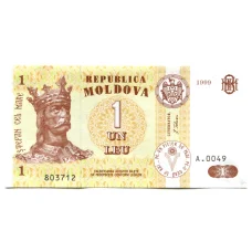 Банкнота 1 лей 1999 года Молдавия (аверс)
