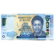 Банкнота 200 квача 2021 года Малави