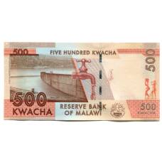 Банкнота 500 квача 2021 года  Малави (вид 2)